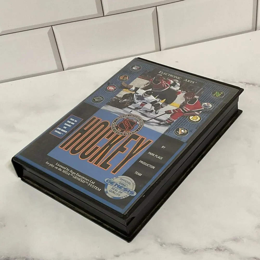 Vintage NHL Hockey Sega Genesis, 1991 With Book. Used. Untested